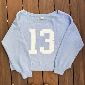Hollister Sweater "13" Graphic | Light blue | Small